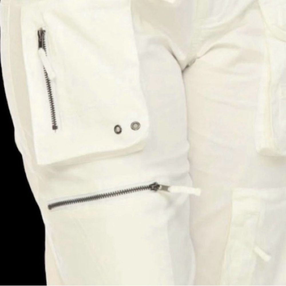 Johnny Was Pete & Greta Off White Cargo Pants Y2K Utility Pants NWOT size 6 - Picture 5 of 13